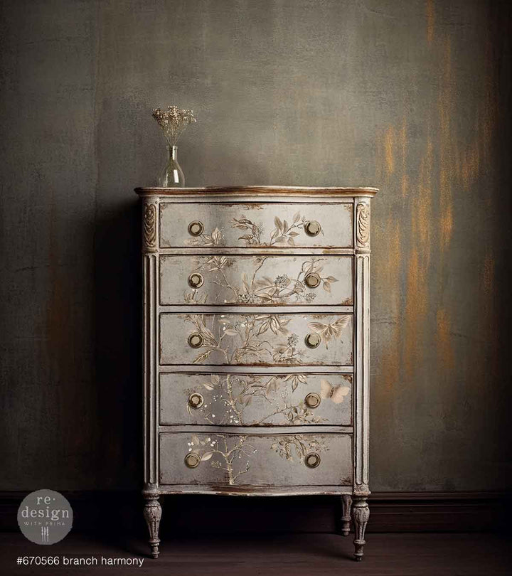 NEW! Redesign Transfer - BRANCH HARMONY (60.96cm x 88.9cm) - Rustic Farmhouse Charm
