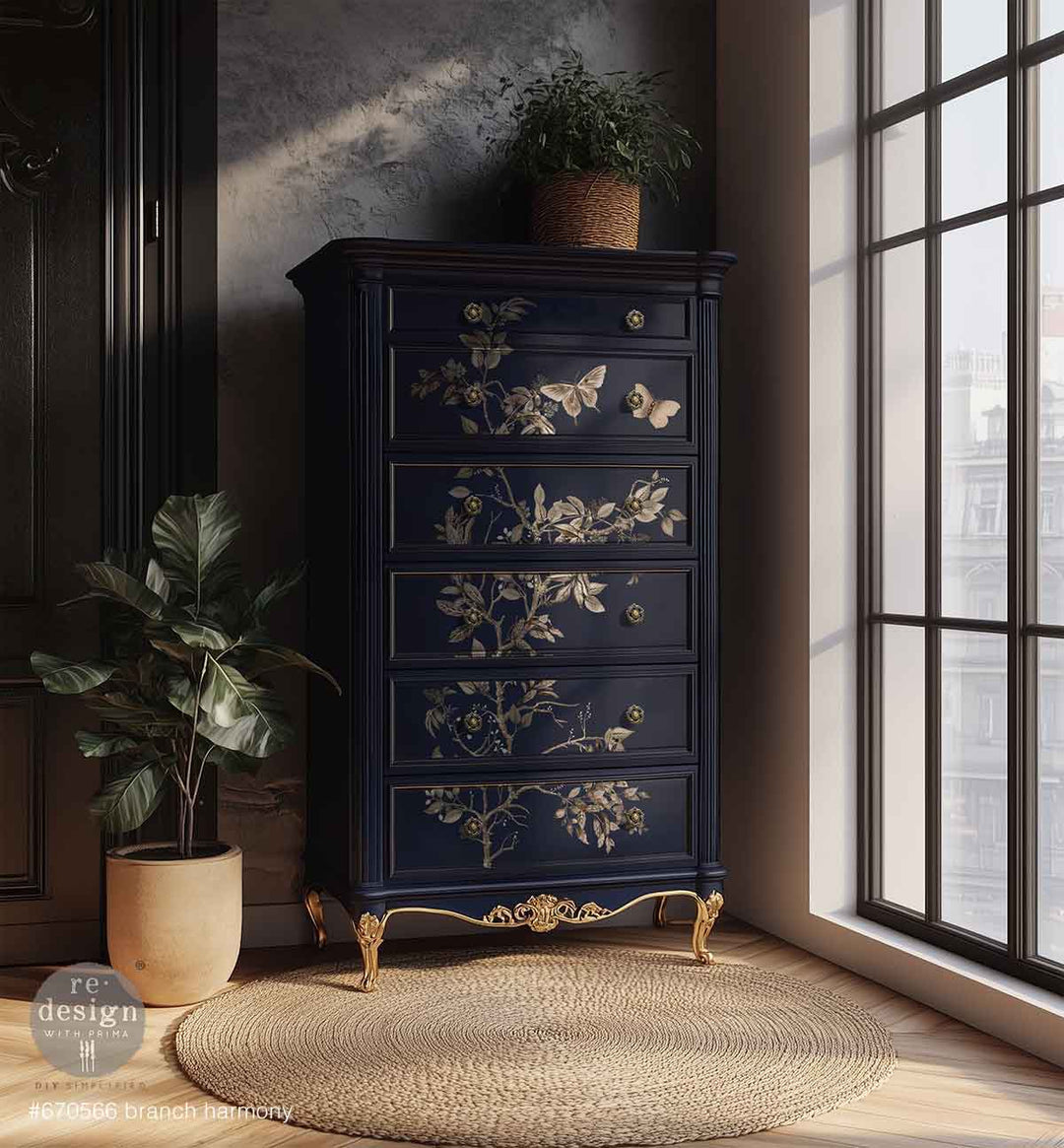 NEW! Redesign Transfer - BRANCH HARMONY (60.96cm x 88.9cm) - Rustic Farmhouse Charm