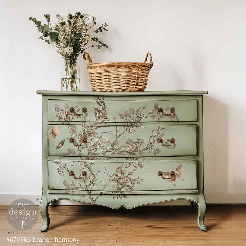 NEW! Redesign Transfer - BRANCH HARMONY (60.96cm x 88.9cm) - Rustic Farmhouse Charm