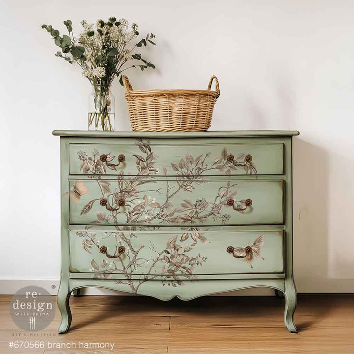NEW! Redesign Transfer - BRANCH HARMONY (60.96cm x 88.9cm) - Rustic Farmhouse Charm