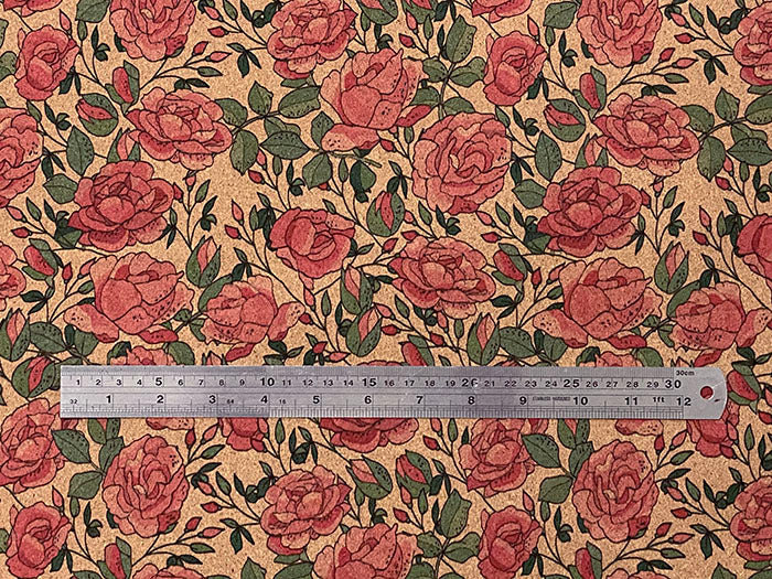 Adhesive Cork Fabric - BRIAR ROSE