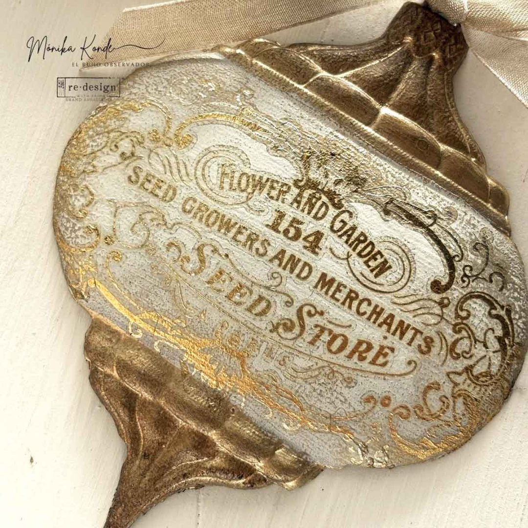 NEW! Redesign Mould - BRIGHT BAUBLES (5" x 10") - Rustic Farmhouse Charm