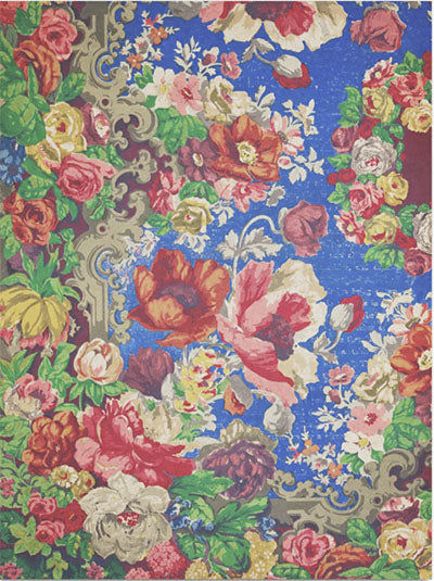 Decoupage Tissue Paper - Bright Red Yellow Blue Florals (38.1cm x 50.8cm) - Rustic Farmhouse Charm