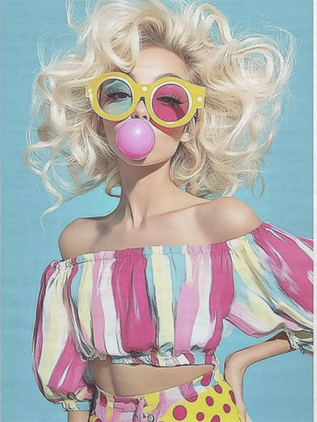 Decoupage Tissue Paper - Bubblegum Fun Lovin' Lady (45.72cm x 60.96cm) - Rustic Farmhouse Charm