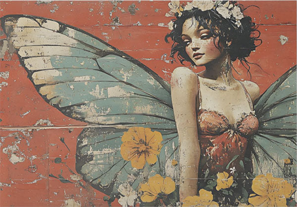 Decoupage Tissue Paper - Butterfly Girl