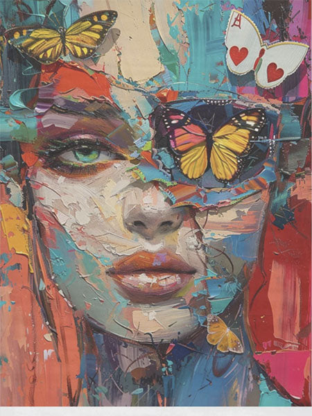 Decoupage Tissue Paper - Butterfly Muse Painting (45.72cm x 60.96cm) - Rustic Farmhouse Charm