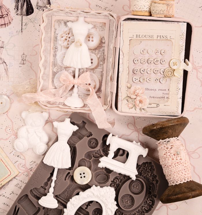 NEW! Prima Marketing Mould - BUTTONS & KEEPSAKES COLLECTION by Frank Garcia (5" x 8")