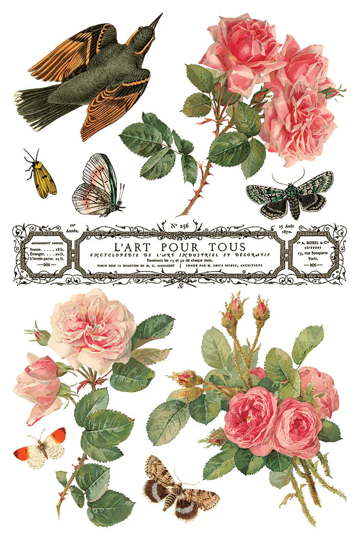 NEW! IOD Transfer Pad - BY ANY OTHER NAME (set of eight 8"x12" sheets) - Rustic Farmhouse Charm