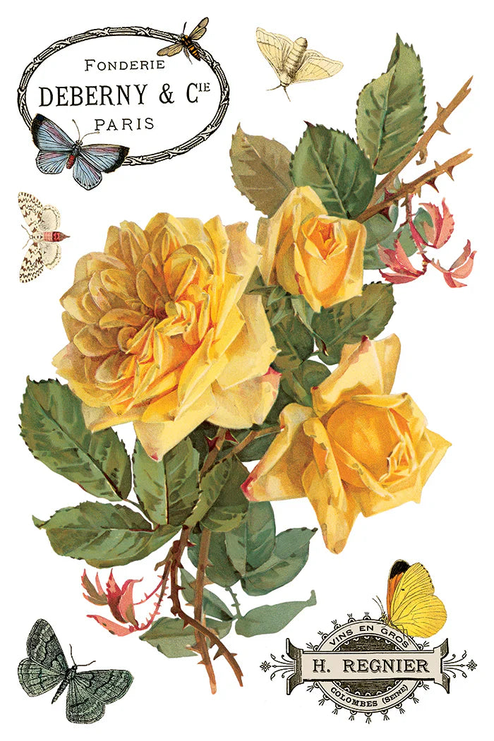 NEW! IOD Transfer Pad - BY ANY OTHER NAME (set of eight 8"x12" sheets) - Rustic Farmhouse Charm