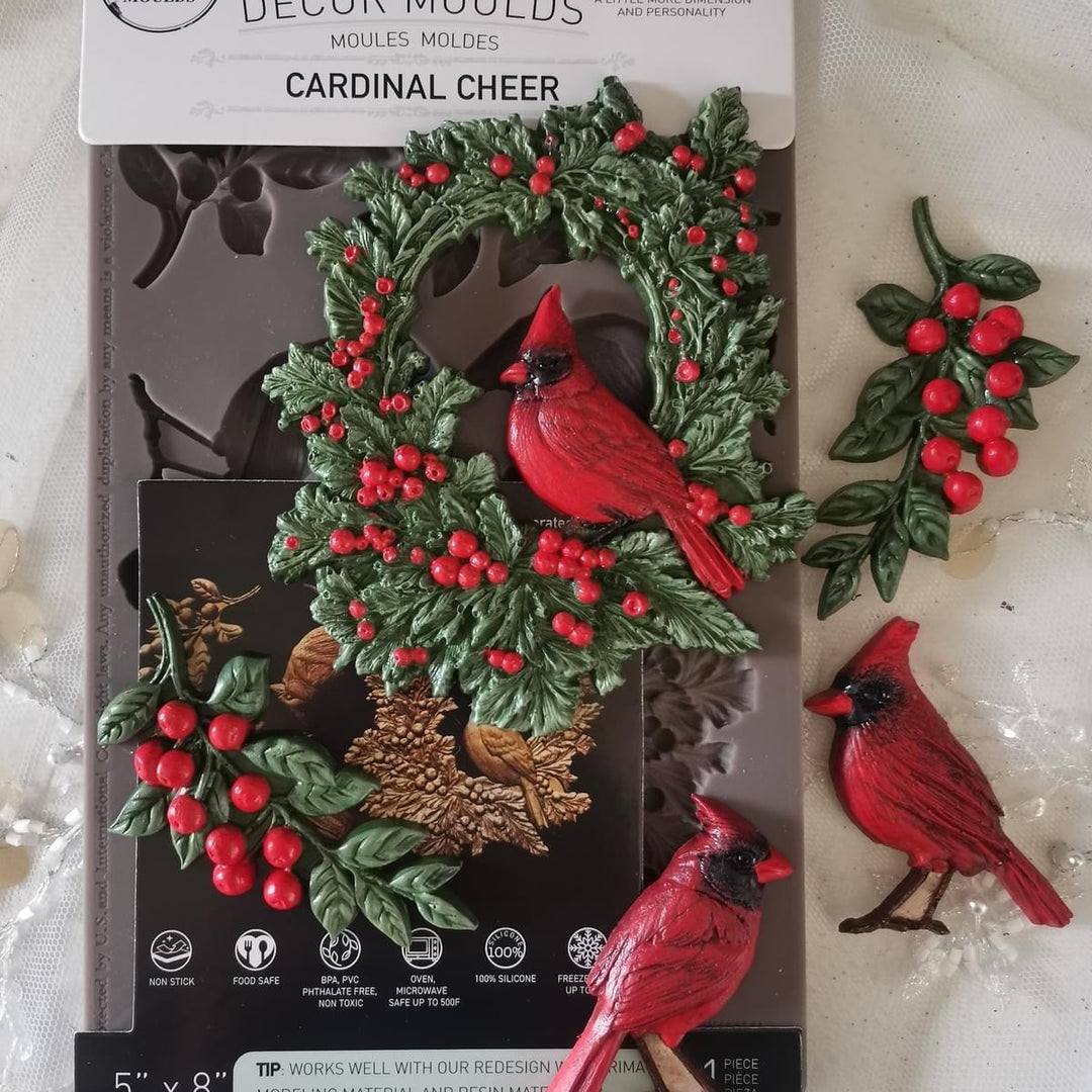 NEW! Redesign Mould - CARDINAL CHEER (5" x 8")