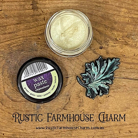 GREEN Chameleon Wax Paste by Pentart 20ml - Rustic Farmhouse Charm