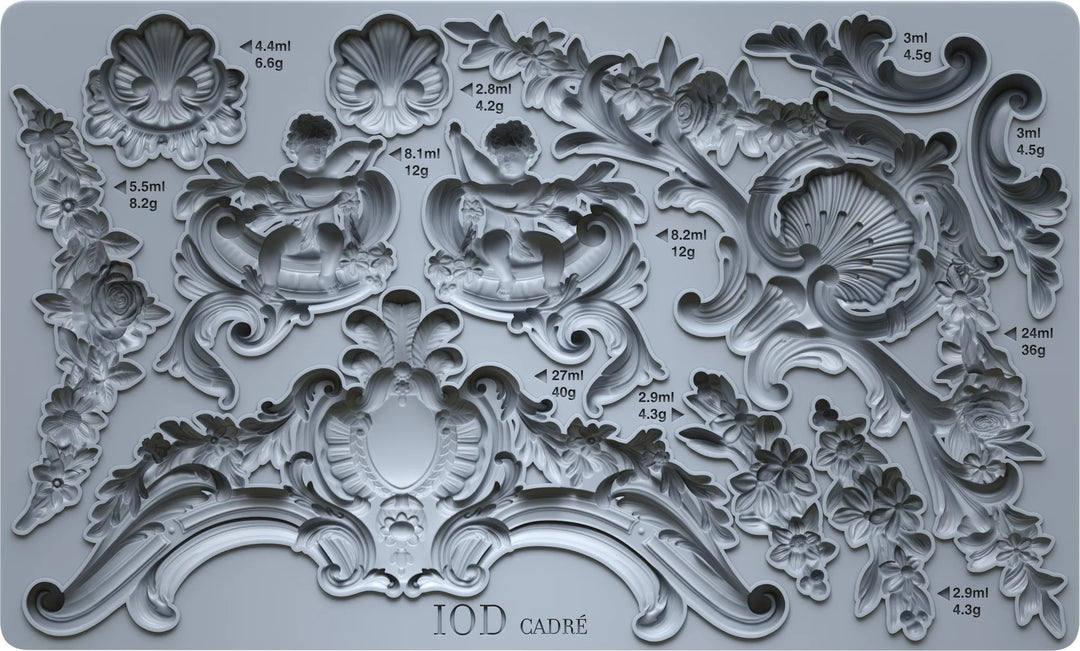 NEW! IOD Mould - CADRE (6"x10", 15.24cm x 25.4cm) - Rustic Farmhouse Charm