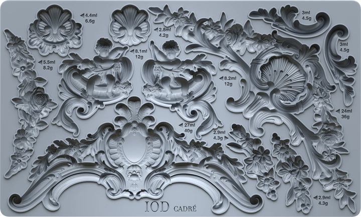 NEW! IOD Mould - CADRE (6"x10", 15.24cm x 25.4cm) - Rustic Farmhouse Charm