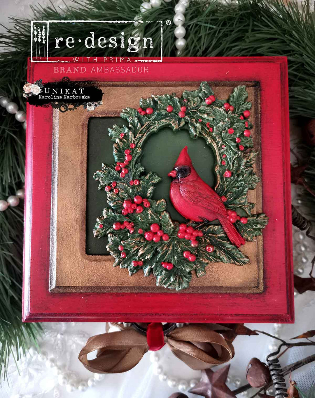 NEW! Redesign Mould - CARDINAL CHEER (5" x 8")