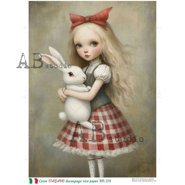 ABstudio Rice Paper - CARTE ITALIANO 319 (A4) - Rustic Farmhouse Charm