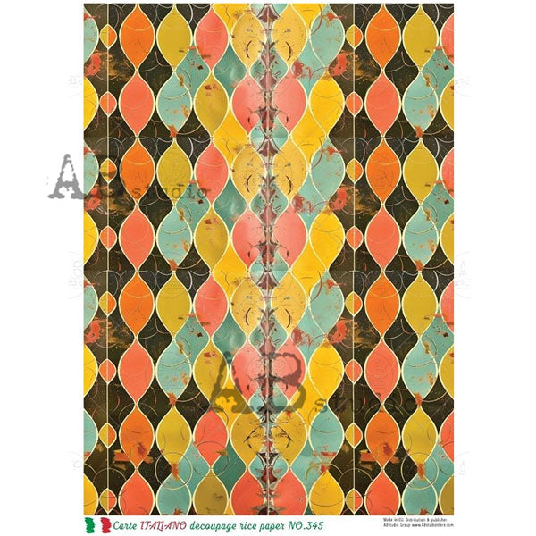 ABstudio Rice Paper - CARTE ITALIANO 345 (A4) - Rustic Farmhouse Charm