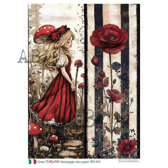 ABstudio Rice Paper - CARTE ITALIANO 641 (A4) - Rustic Farmhouse Charm