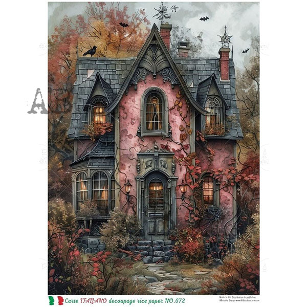 ABstudio Rice Paper - CARTE ITALIANO 672 (A4) - Rustic Farmhouse Charm