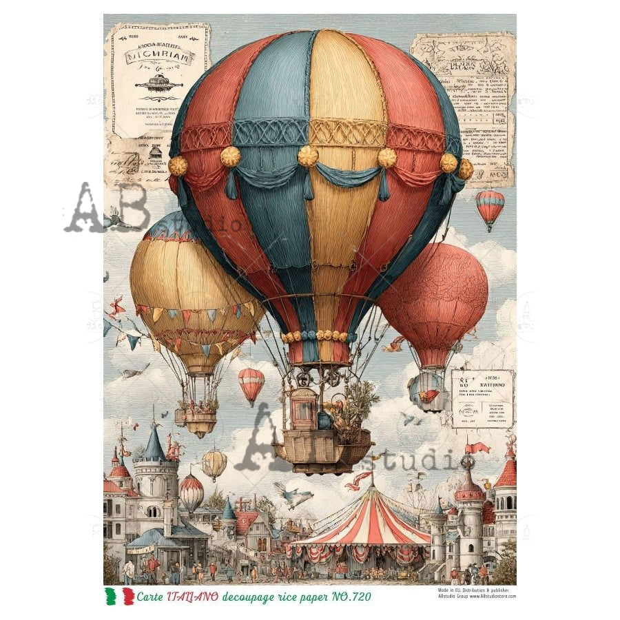 ABstudio Rice Paper - CARTE ITALIANO 720 (A4) - Rustic Farmhouse Charm