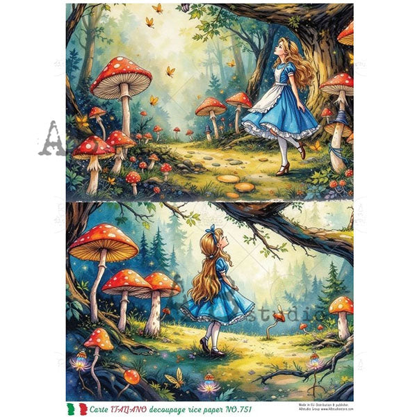 ABstudio Rice Paper - CARTE ITALIANO 751 (A4) - Rustic Farmhouse Charm