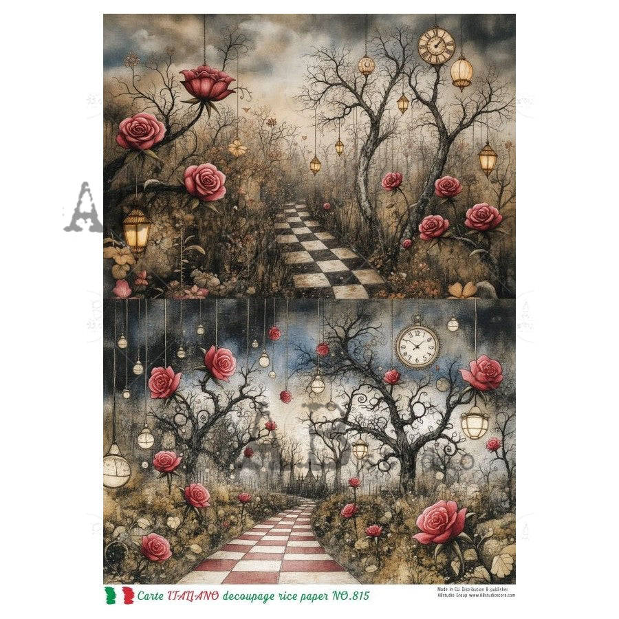ABstudio Rice Paper - CARTE ITALIANO 815 (A4) - Rustic Farmhouse Charm