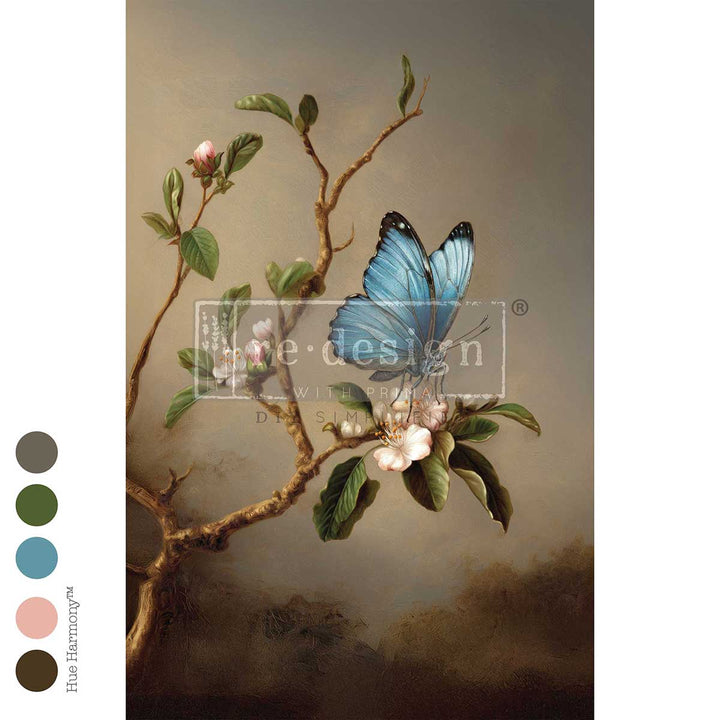 LIMITED! Redesign Decoupage Fibre - CERULEAN SOLILOQUY (49.53cm x 76.2cm)