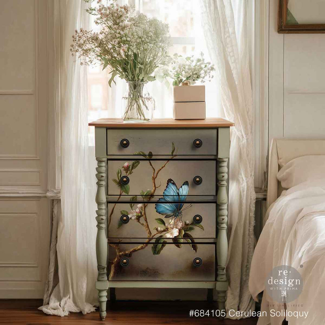 LIMITED! Redesign Decoupage Fibre - CERULEAN SOLILOQUY (49.53cm x 76.2cm)