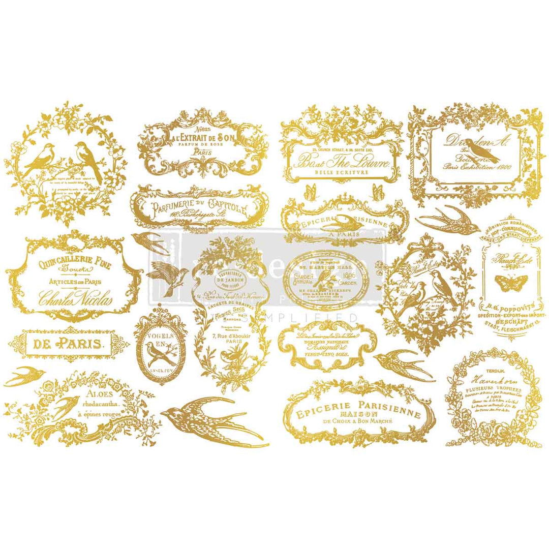NEW! Redesign H2O Transfer - CHANT DU MATIN (2 Sheets, each 21.59cm x 27.94cm) - Rustic Farmhouse Charm