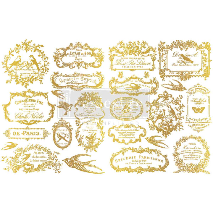 NEW! Redesign H2O Transfer - CHANT DU MATIN (2 Sheets, each 21.59cm x 27.94cm) - Rustic Farmhouse Charm