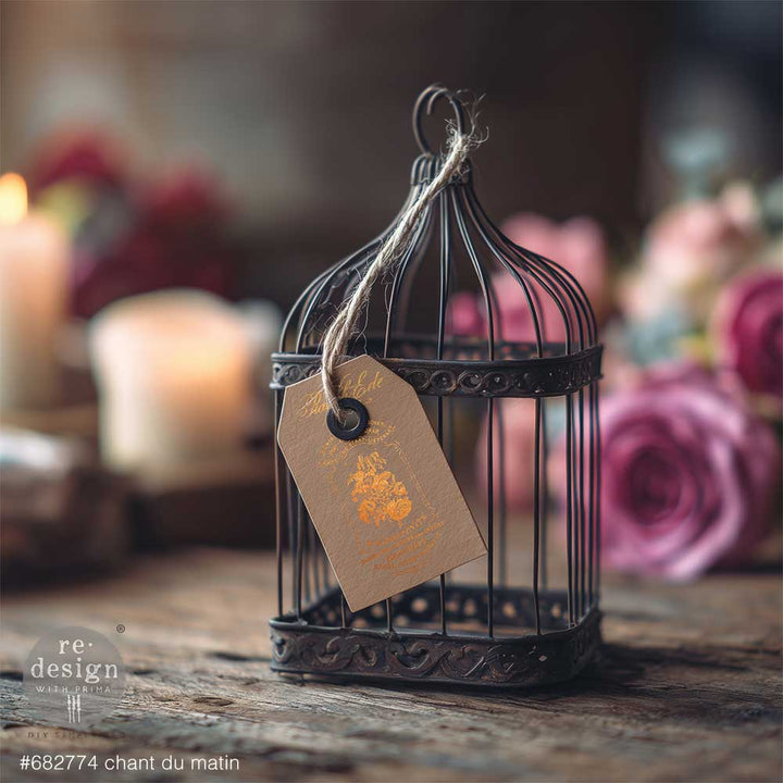 NEW! Redesign H2O Transfer - CHANT DU MATIN (2 Sheets, each 21.59cm x 27.94cm) - Rustic Farmhouse Charm