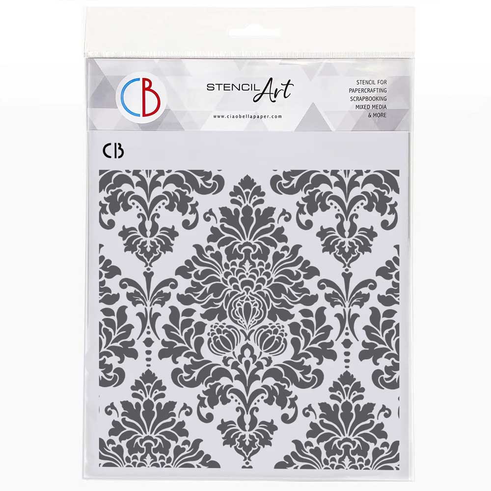 CHATEAU DE LA RIVIERE Stencil by Ciao Bella (20.32cm x 20.32cm) - Rustic Farmhouse Charm