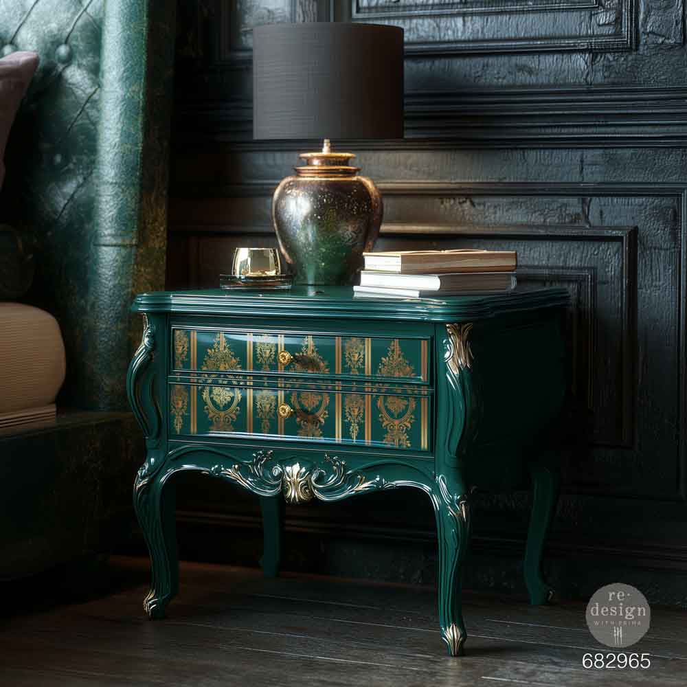 NEW! Redesign Gold Foil Transfer by Kacha - CHATEAU FILIGREE (45.72cm x 60.96cm)