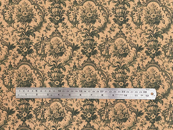 Adhesive Cork Fabric - CHATEAU GARDEN - Rustic Farmhouse Charm