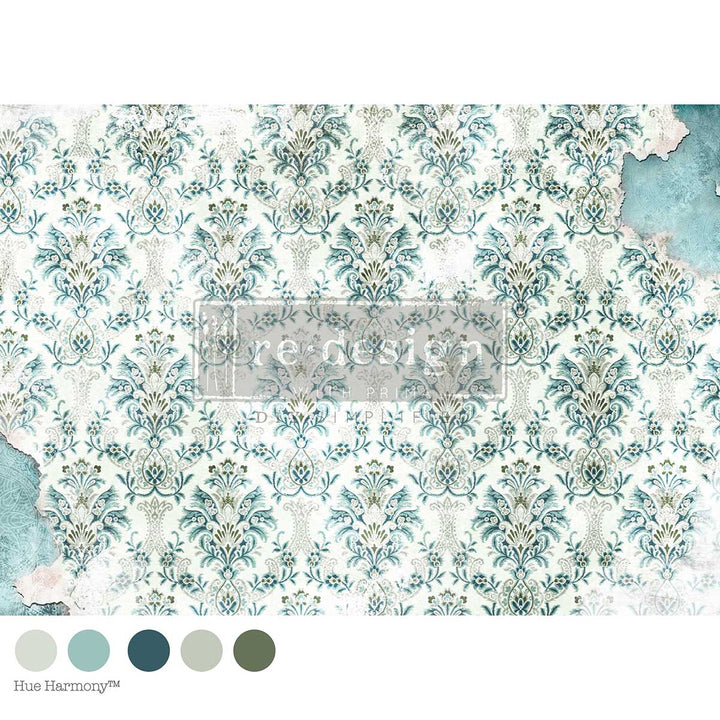 LIMITED! Redesign A1 Decoupage Fibre Paper - CHATEAU ROMANCE (59.44cm x 84.07cm) - Rustic Farmhouse Charm