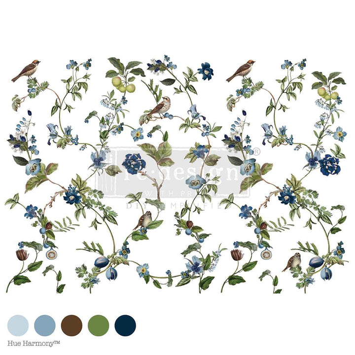 NEW! Redesign Transfer - CHIRPING CHARM (60.96cm x 88.9cm) - Rustic Farmhouse Charm