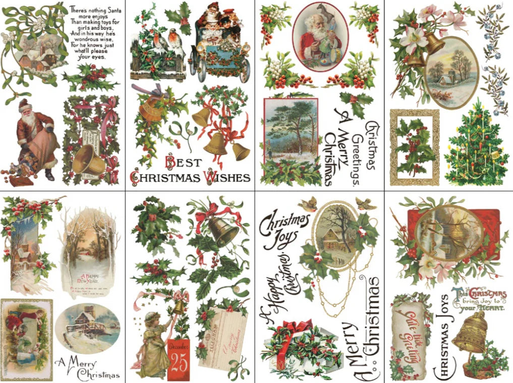 NEW! IOD Transfer Pad - CHRISTMAS JOY (set of eight 8"x12" sheets) - Rustic Farmhouse Charm
