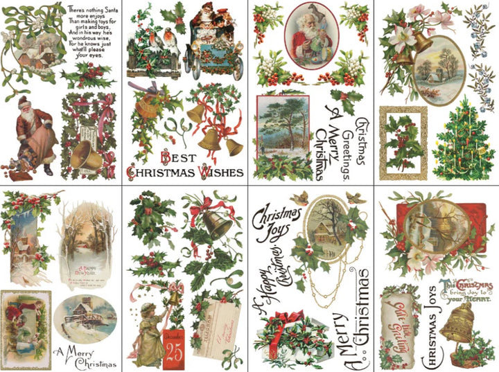 NEW! IOD Transfer Pad - CHRISTMAS JOY (set of eight 8"x12" sheets) - Rustic Farmhouse Charm