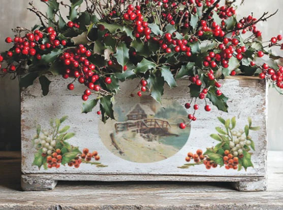 NEW! IOD Transfer Pad - CHRISTMAS JOY (set of eight 8"x12" sheets) - Rustic Farmhouse Charm