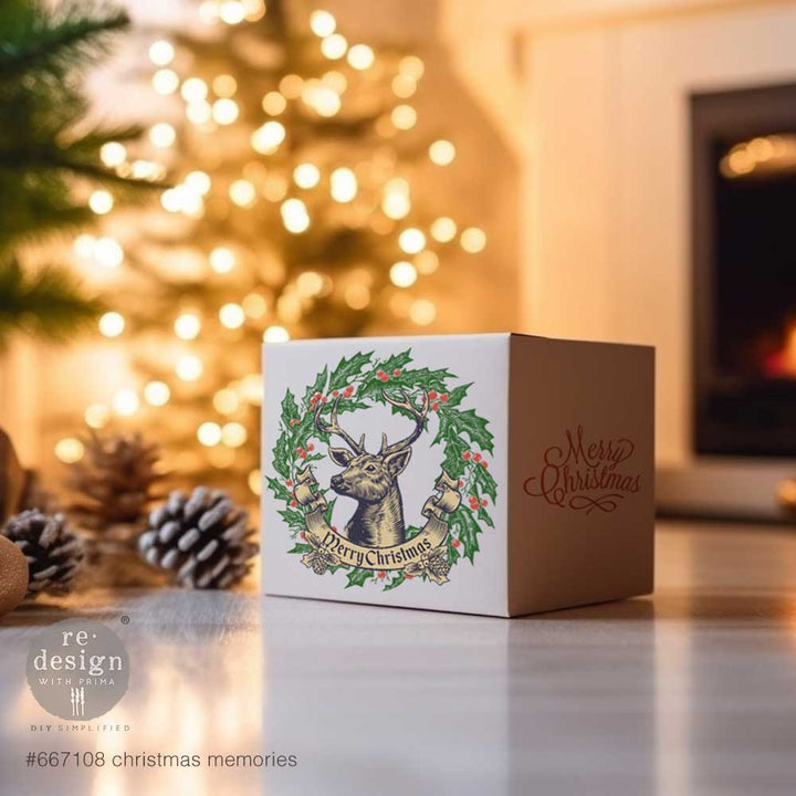 Redesign Maxi Transfer - CHRISTMAS MEMORIES (2 sheets, each 30.48cm x 30.48cm) - Rustic Farmhouse Charm