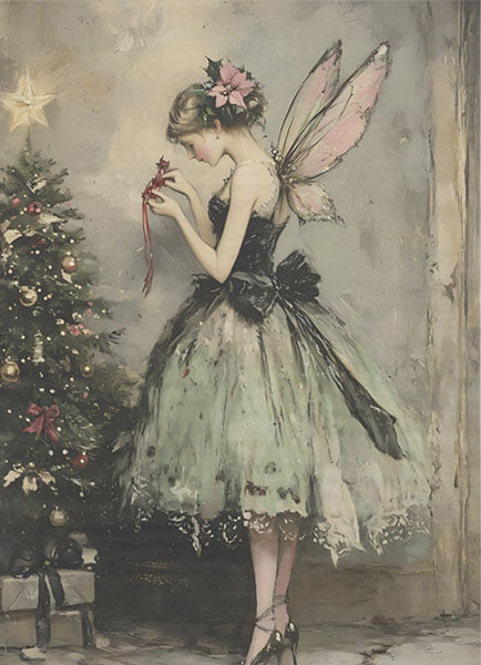 Decoupage Tissue Paper - Christmas Tree Fairy (53.34cm x 73.66cm) - Rustic Farmhouse Charm