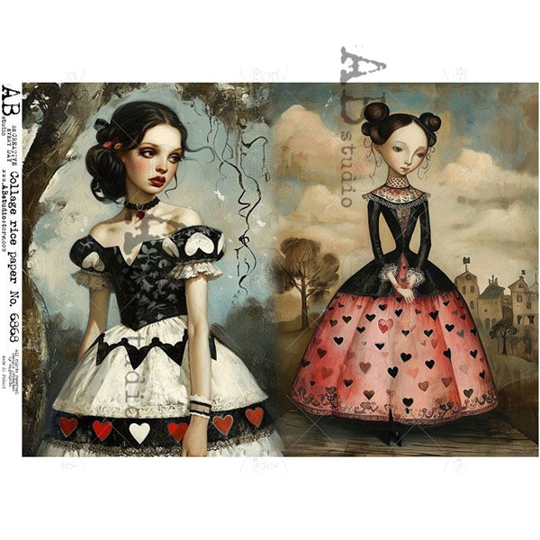 ABstudio Rice Paper - COLLAGE 6868 (A4) - Rustic Farmhouse Charm