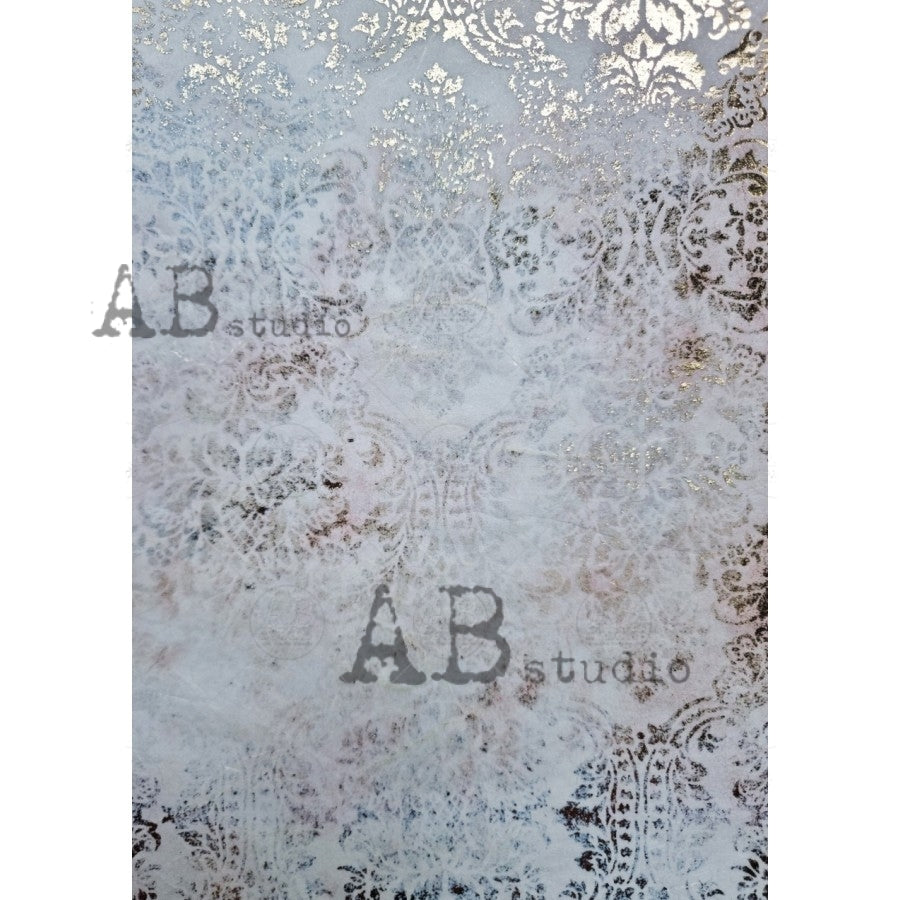 ABstudio Rice Paper Colour/Gold-Gilded - 1006 (A4) - Rustic Farmhouse Charm