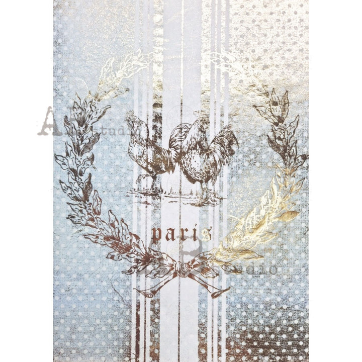 ABstudio Rice Paper Colour/Gold-Gilded - 1092 (A4)