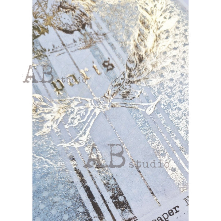 ABstudio Rice Paper Colour/Gold-Gilded - 1092 (A4)