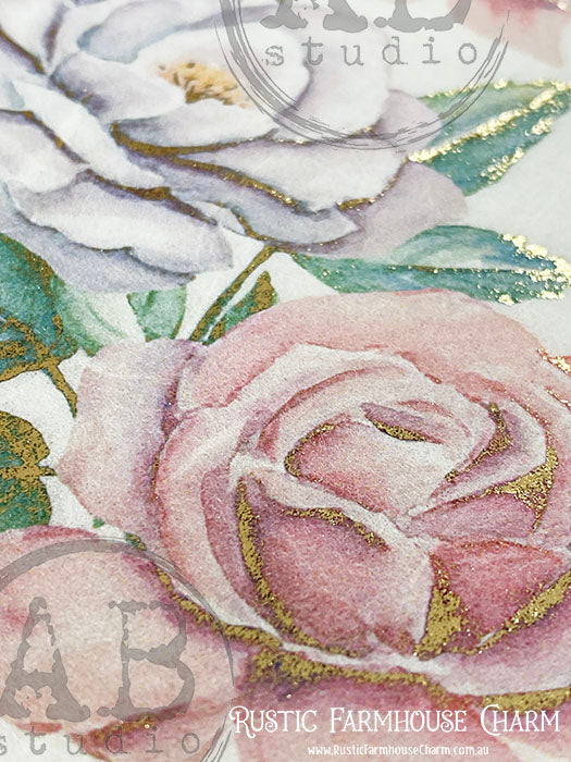 ABstudio Rice Paper Colour/Gold-Gilded - 1002 (A4)