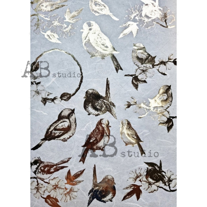 ABstudio Rice Paper Colour/Gold-Gilded - 1061 (A4)