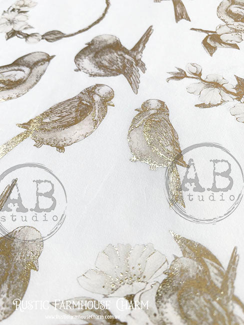 ABstudio Rice Paper Colour/Gold-Gilded - 1061 (A4)