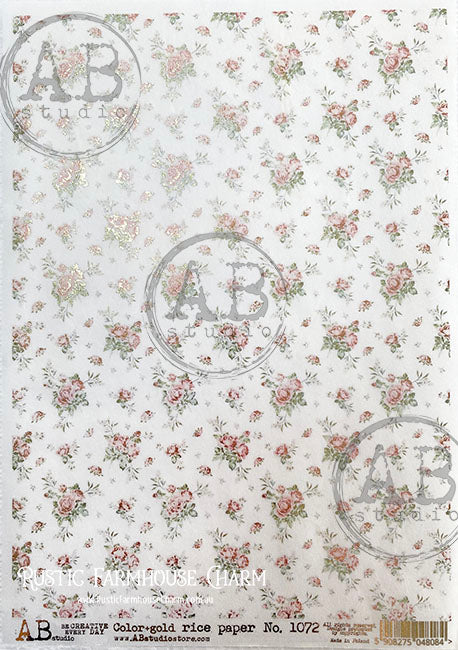 ABstudio Rice Paper Colour/Gold-Gilded - 1072 (A4)