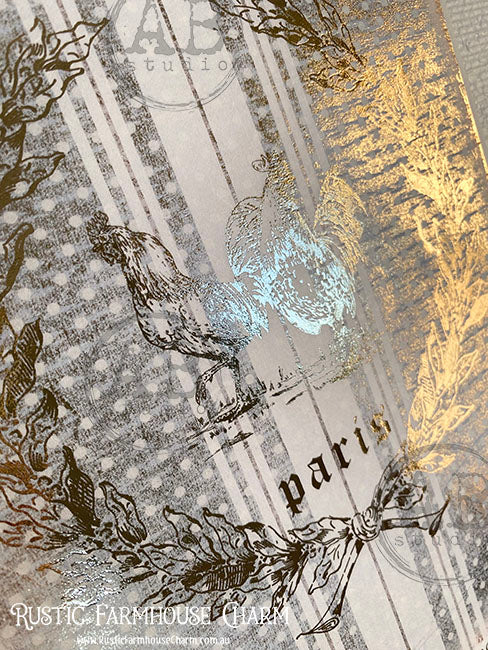 ABstudio Rice Paper Colour/Gold-Gilded - 1092 (A4)