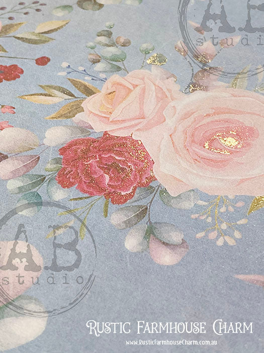 ABstudio Rice Paper Colour/Gold-Gilded - 1096 (A4)